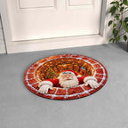 Santa Claus Coming To Town, Personalized Doormat, Christmas Home Gift - 3