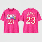 Vintage Basketball Number 23 Graphic Tee for Retro Sports Streetwear Outfits