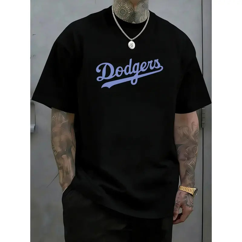 Vintage Baseball Script Graphic T-Shirt for Casual Sports Streetwear
