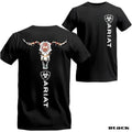 Wild Frontier: Ariat Southwest Longhorn Skull Graphic Unisex Tee