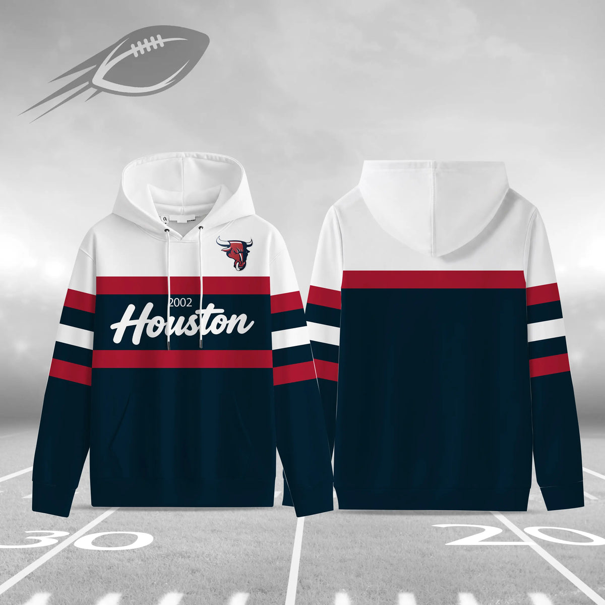 Retro Buffalo Football Hoodie for Game Day Fans and Streetwear Outfits