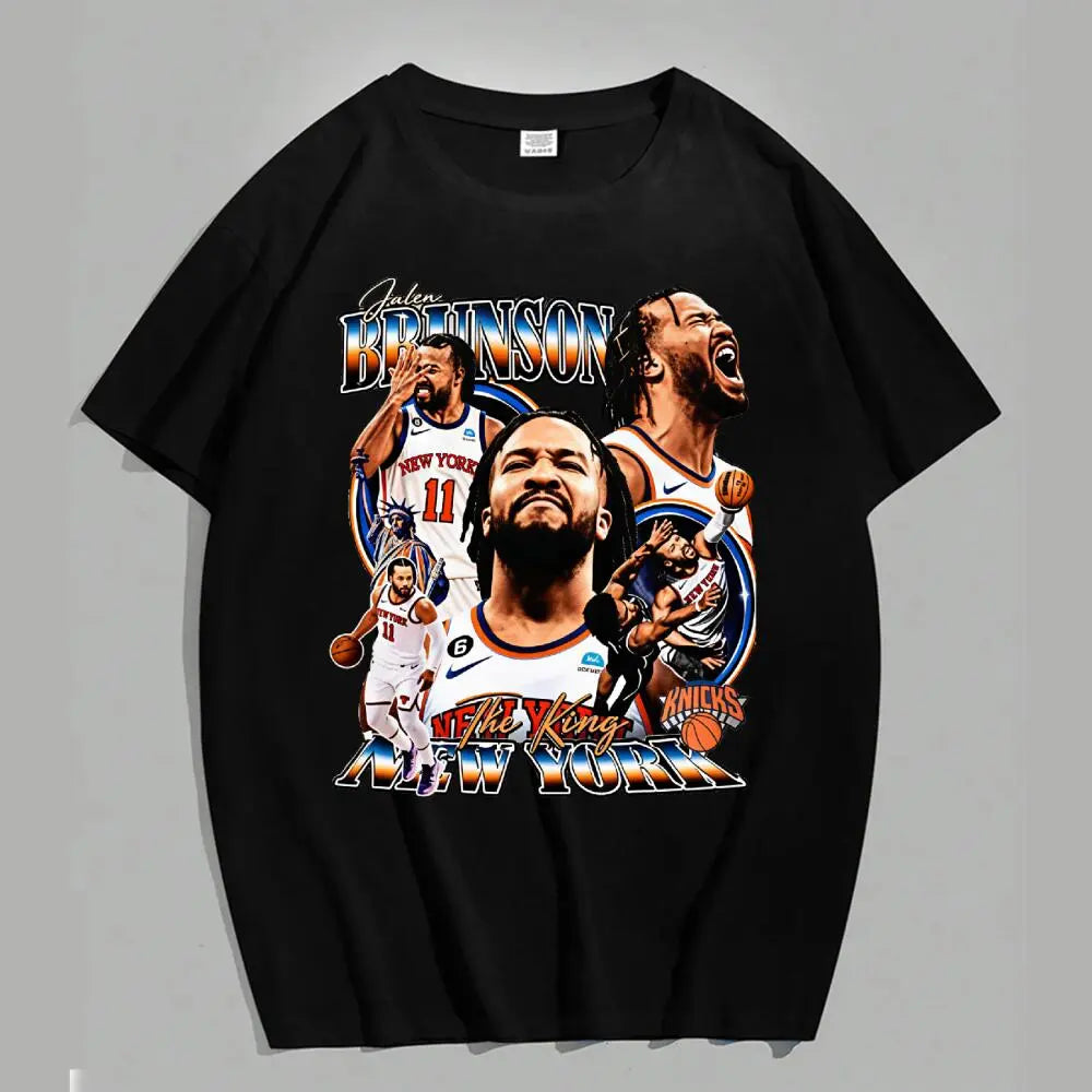 Vintage New York Hoops Graphic T-Shirt for Basketball Fans and Streetwear