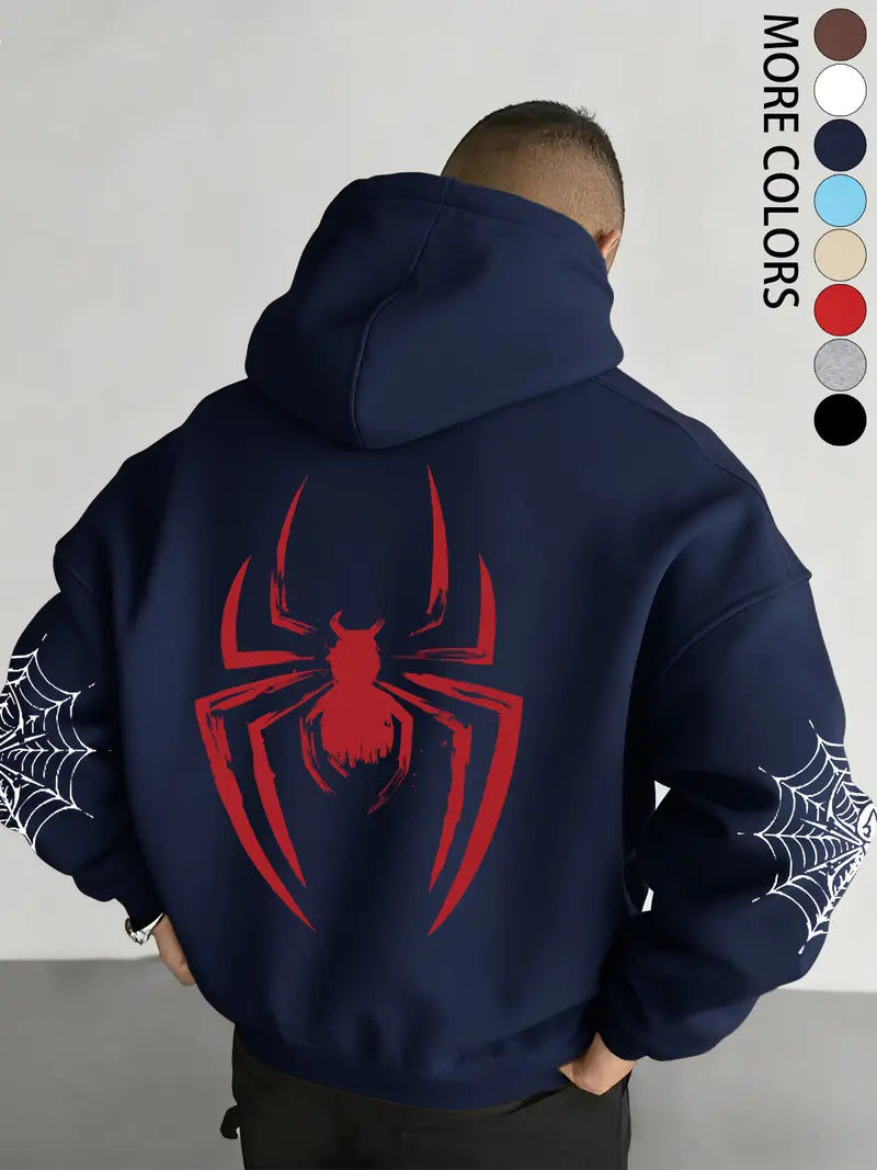 Vintage Spider Graphic Hoodie for Streetwear Fans and Casual Everyday Fashion Style