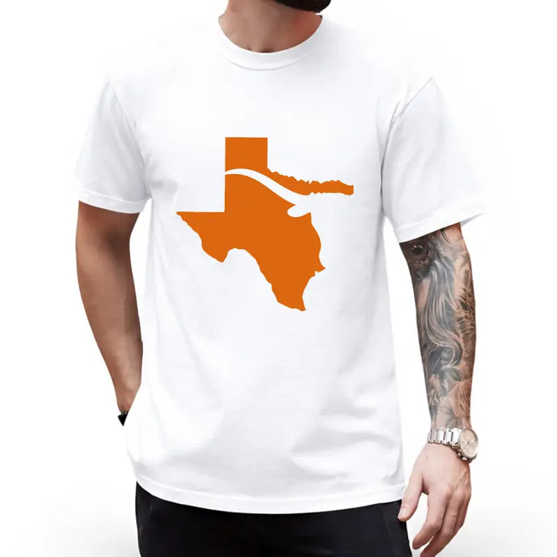 Texas State Map Graphic Tee for Lone Star Fans and Casual Streetwear