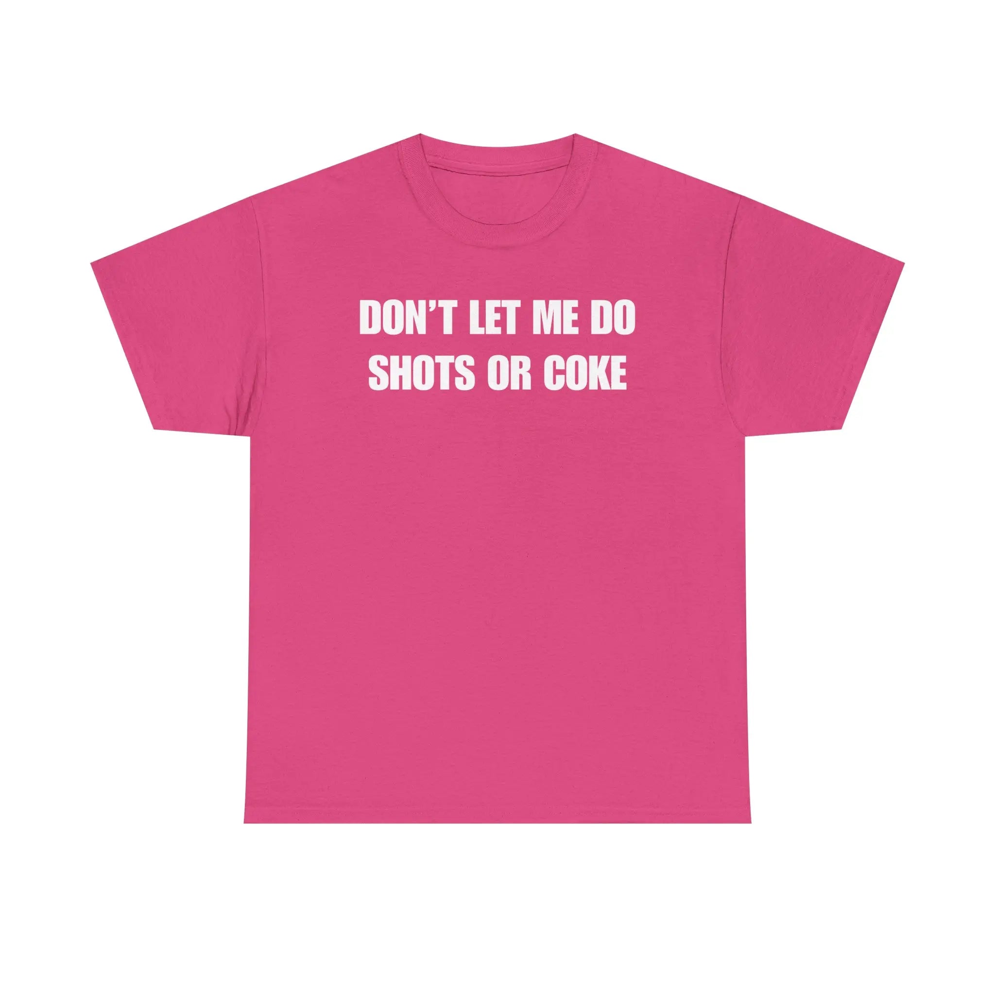 The Party Warning Label: "Shots or Coke" Sarcastic Heavy Cotton Tee