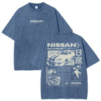 Legendary JDM Skyline R34 Vintage Washed Oversized Graphic Tee