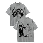Spooky Clown Ghost Graphic Tee for Halloween Streetwear and Horror Fans