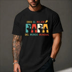 Retro Romance: Spanish "Eres El Mejor Papá Del Mundo" Premium Cotton Tee