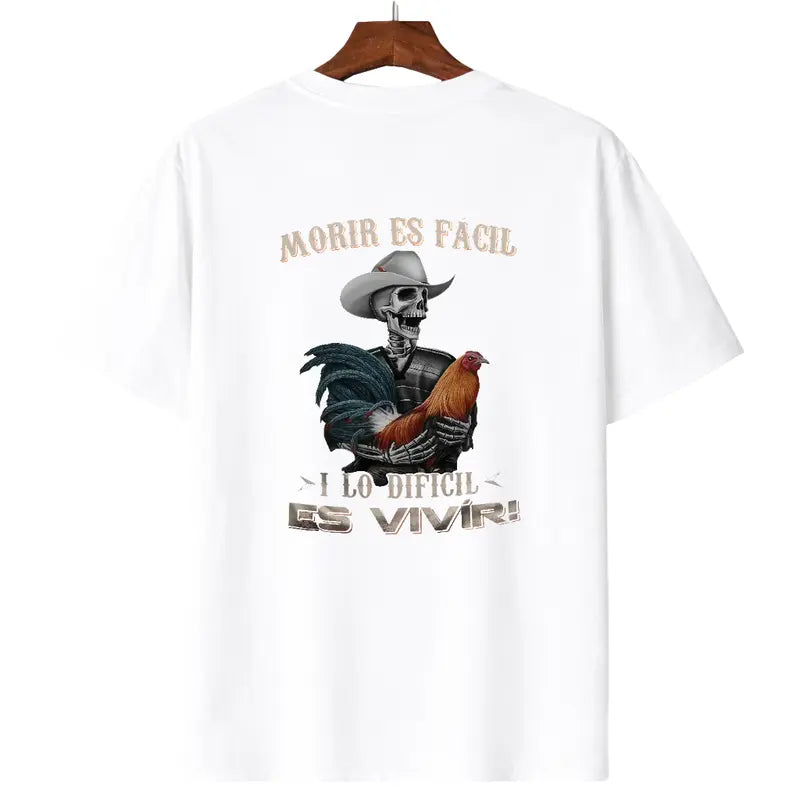 Stoic Spirit: Mexican "Morir Es Fácil" Gamefowl Graphic Tee
