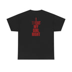 MadFits Black I Treat My Girl Right Tee Back View Typography Detail