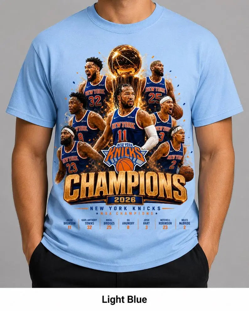 New York Hoops Championship Energy Graphic T-Shirt for Basketball Fans