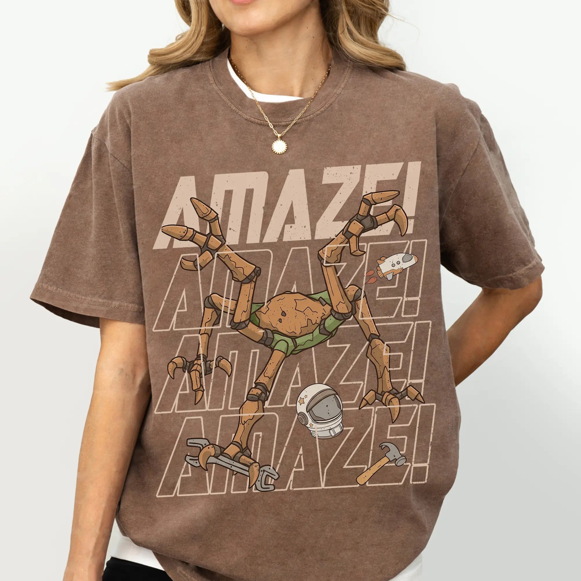 "Amaze! Amaze! Amaze!" Project Hail Mary Rocky Graphic Tee - Vintage Sci-Fi Book Lover Shirt