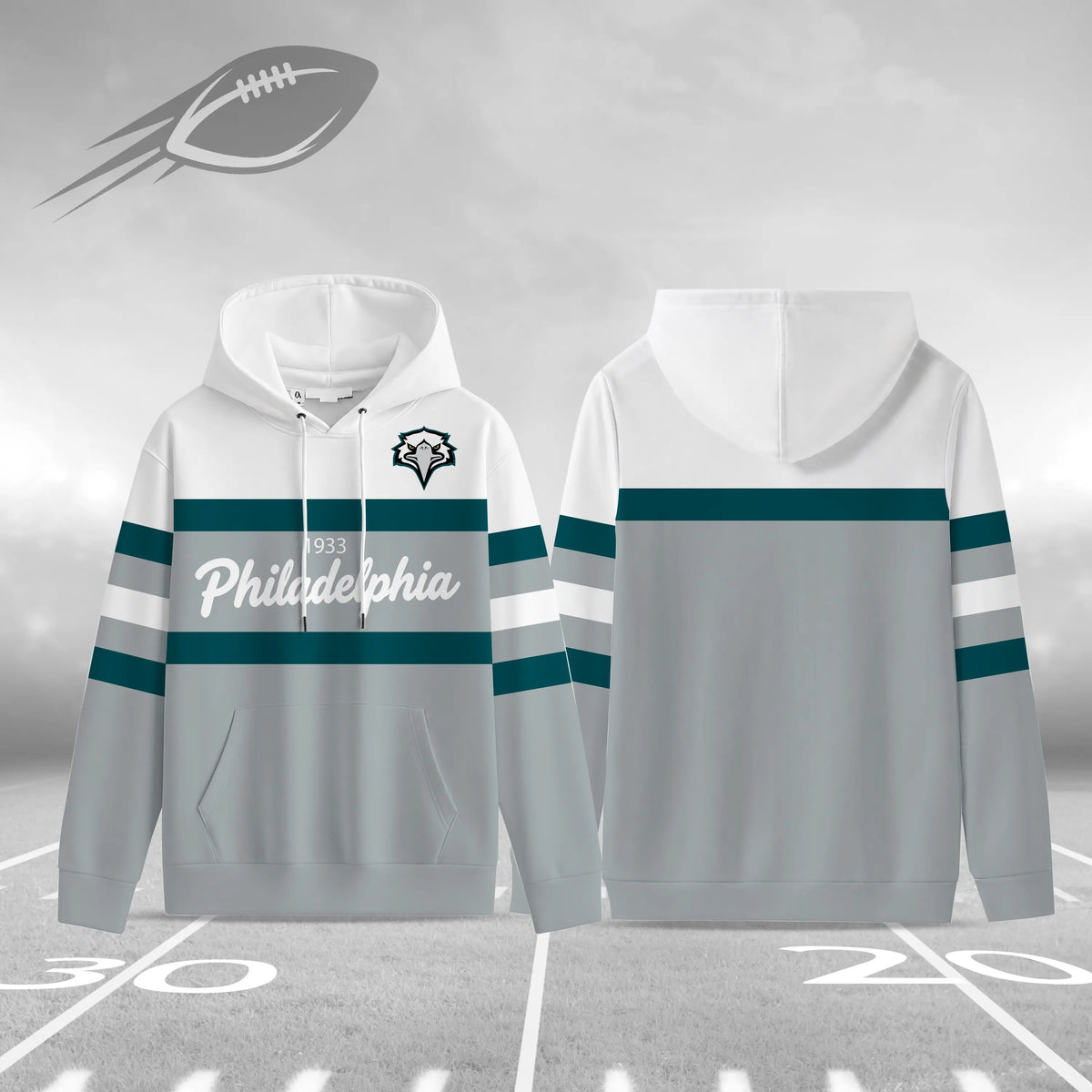 Retro Buffalo Football Hoodie for Game Day Fans and Streetwear Outfits