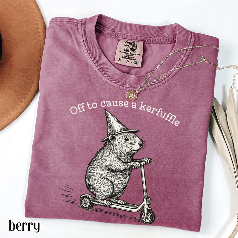 "Off To Cause A Kerfuffle" Funny Meme Shirt | Chaotic Wizard Tee