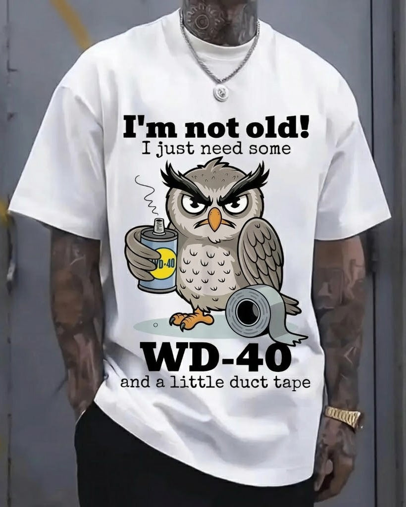 Maintenance Required: The Funny Owl "I'm Not Old" Bold Graphic Tee