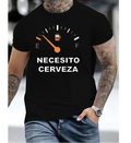 Running On Empty: "Necesito Cerveza" Funny Beer Fuel Gauge Graphic Tee