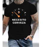Running On Empty: "Necesito Cerveza" Funny Beer Fuel Gauge Graphic Tee