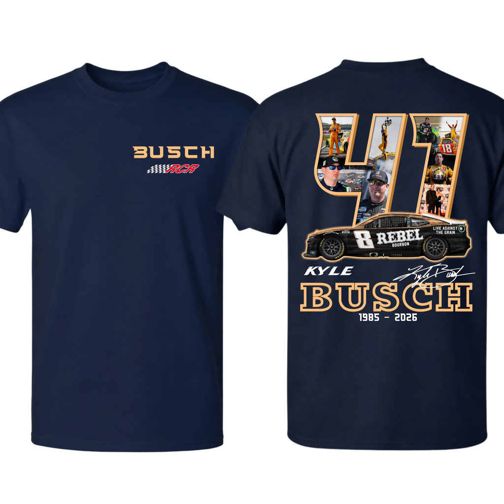 Track Legend Tribute: Kyle Busch "Rowdy Legacy" Commemorative Racing Tee