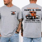 Vintage Hauling Company Truck Driver Graphic T-Shirt for Hardworking Men