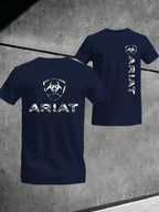 Rugged Heritage: Ariat Geometric Shield Western Graphic Unisex Casual Tee