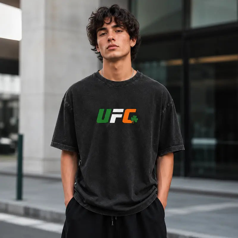 MMA Fighter Graphic Vintage Washed Oversized Streetwear T-Shirt