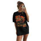 Texas Slasher Horror Graphic Tee for Spooky Season Movie Fan Outfits