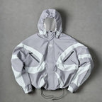 Futuristic Techwear Windbreaker Jacket for Outdoor Streetwear and Spring Layering