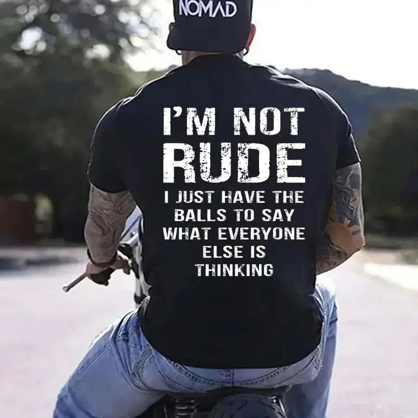 Unapologetic Truth: The 'I'm Not Rude' Bold Statement Graphic Hoodie