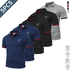 Men's Quick Dry Polo Shirt Set with Sporty Casual Style for Golf and Travel