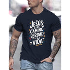 Spanish Christian Apparel: Jesus Es El Camino Men's T-Shirt (Juan 14:6)