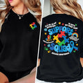 "Support Squad" Neurodiversity Pride: Vibrant Autism Awareness Graphic Tee