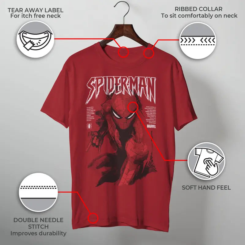 Classic Web Hero Graphic Tee for Retro Comic Fans and Streetwear Style Lovers