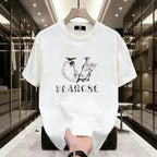 Liquid Chrome Elegance: Modern Baroque "VEARCSE" 3D Chrome Graphic Tee