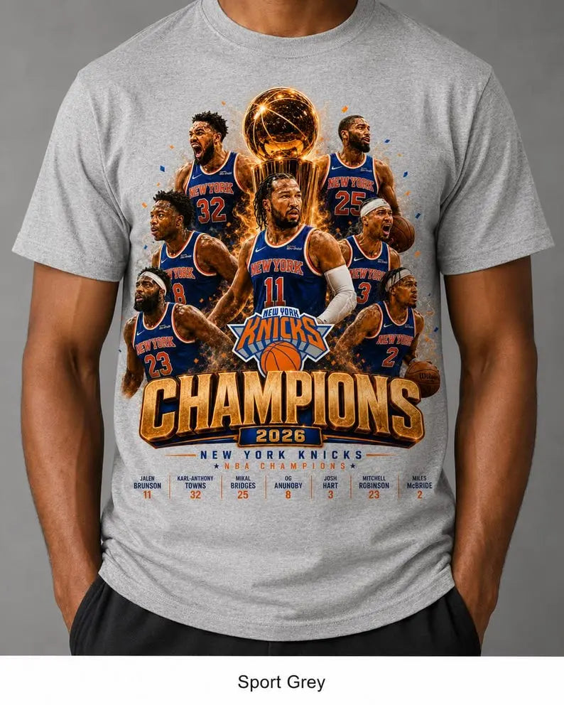 New York Hoops Championship Energy Graphic T-Shirt for Basketball Fans