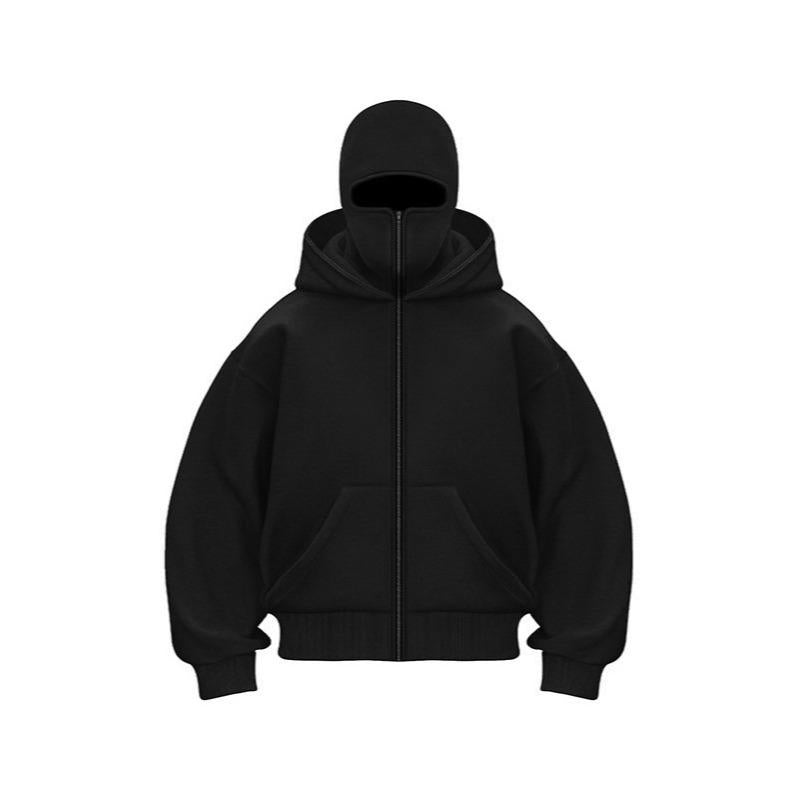 Men’s Balaclava Zip Hoodie for Winter Sports Streetwear and Cold Weather Training