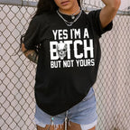 Yes I'm A Statement Graphic Skull Print Feminist Unisex Vintage T-Shirt