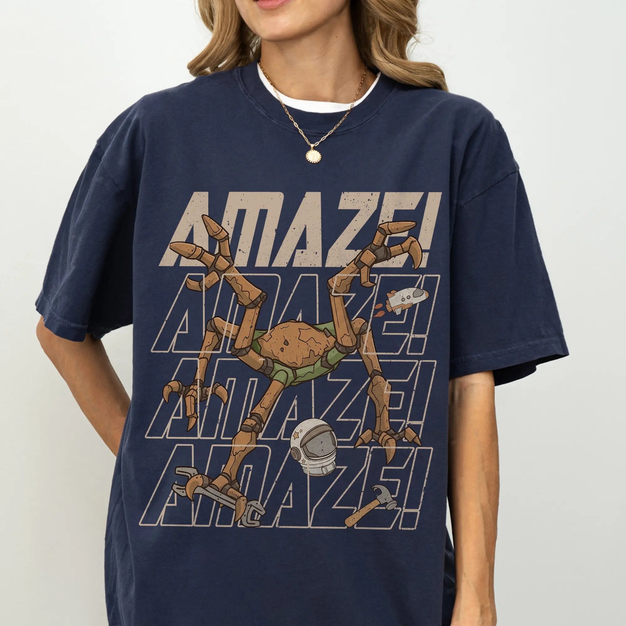 "Amaze! Amaze! Amaze!" Project Hail Mary Rocky Graphic Tee - Vintage Sci-Fi Book Lover Shirt