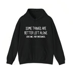 Premium Heavyweight Long Sleeve Sweatshirt with Witty Introverted Humor Print