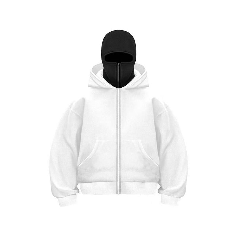 Men’s Balaclava Zip Hoodie for Winter Sports Streetwear and Cold Weather Training