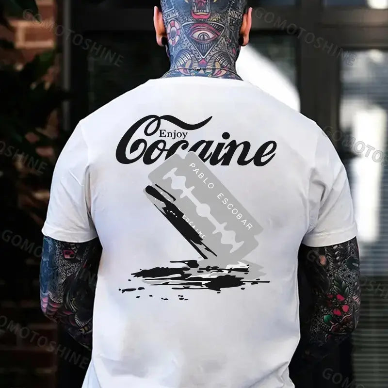 Rebel Culture: Vintage Pablo Escobar "Enjoy" Parody Graphic Tee