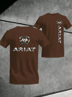 Rugged Heritage: Ariat Geometric Shield Western Graphic Unisex Casual Tee