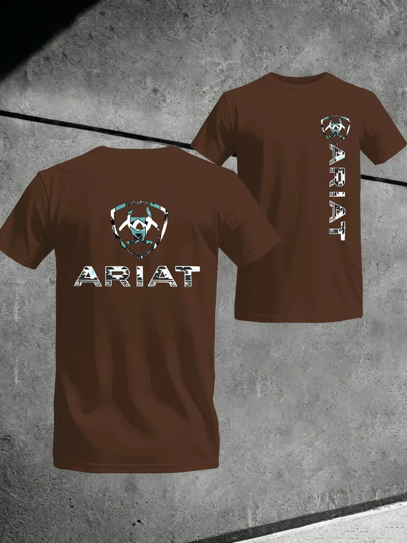 Rugged Heritage: Ariat Geometric Shield Western Graphic Unisex Casual Tee