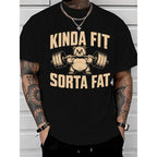 Funny Weightlifting Bear Tee – 100% Cotton Heavyweight Oversized Gym Shirt