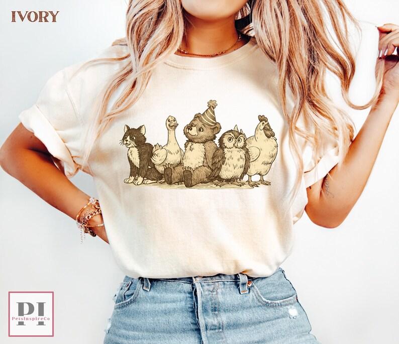 90s Nostalgia Unleashed: Little Bear Party Squad T-Shirt