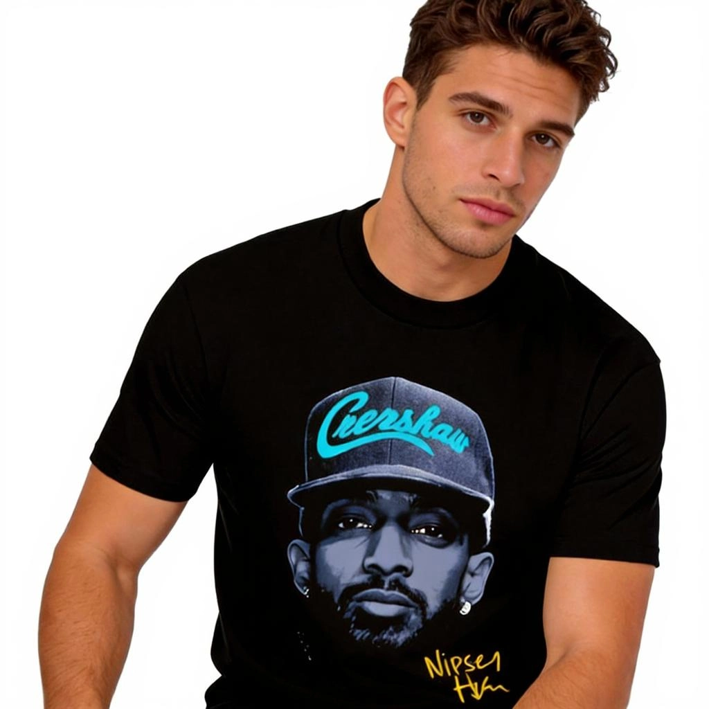Gamma Blue 11s Sneaker Match Tees Black Nipsey Big Face Unisex Streetwear