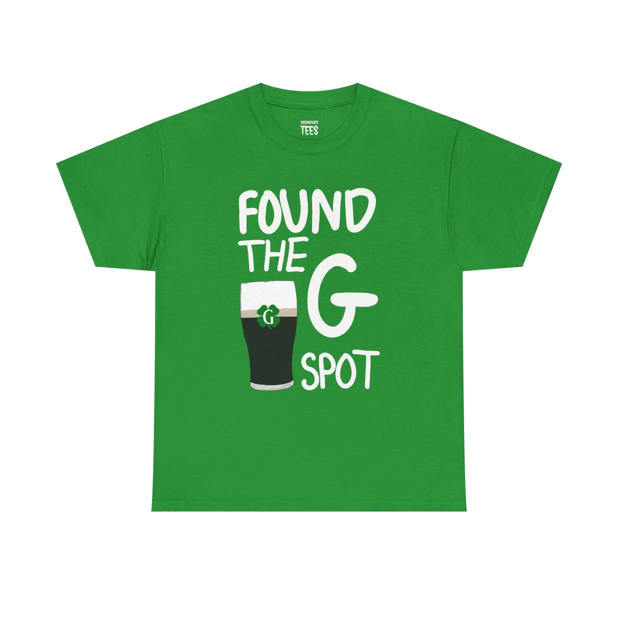 "Found The G Spot" Funny St. Patrick's Day Beer Pint Graphic Tee - Lucky Irish Pub Streetwear
