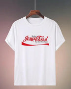 Pop Culture Parody: "Enjoy Jesus Christ" Vintage Soda Script Statement Tee