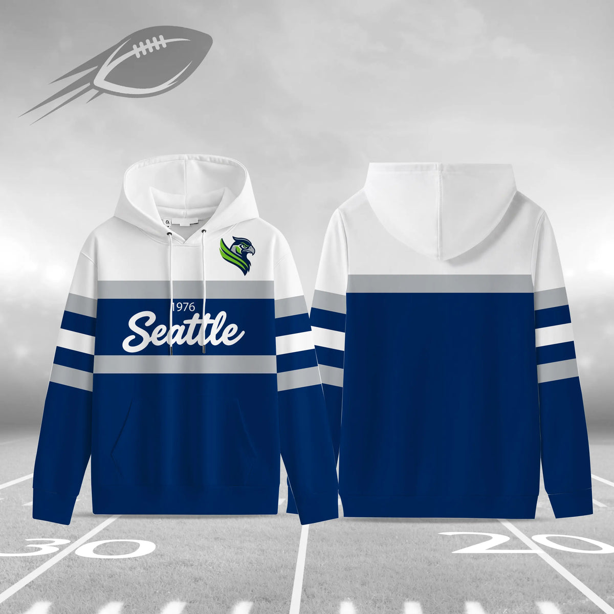 Retro Buffalo Football Hoodie for Game Day Fans and Streetwear Outfits