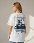 MadFits White Love Yourz Tee Back View Female Model Full Quote Design